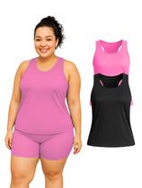 Kit 2 Regata Nadador Dryfit Fitness Academia Plus Size