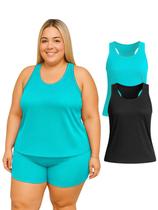 Kit 2 Regata Nadador Dryfit Fitness Academia Plus Size