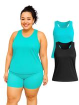 Kit 2 Regata Nadador Dryfit Fitness Academia Plus Size