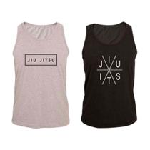 KIT 2 Regata Ragor Algodão Luta Jiu Jitsu Treino