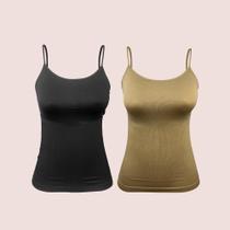 Kit 2 Regata Slim Modeladora Sem Costura Zee Rucci