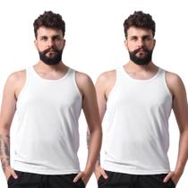 Kit 2 Regatas Dry Fit Masculina Fitness Treino Academia