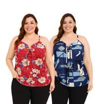 Kit 2 Regatas Feminina Verão Soltinhas Malha Fria liganete Kit 2 Regatas Feminina Verão Soltinhas Malha Fria liganete