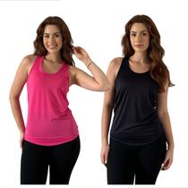 Kit 2 Regatas Femininas Dryfit Basica Academia