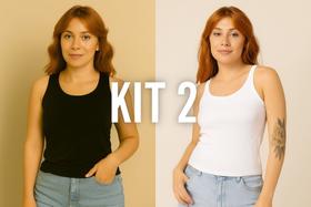 Kit 2 Regatas Femininas para Academia e Fitness Tecido Macio
