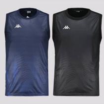 Kit 2 Regatas Kappa Nuuk Preta e Marinho