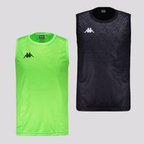 Kit 2 Regatas Kappa Sport Halpert Preta e Verde