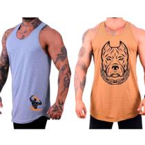 Kit 2 Regatas Machão Bulcri Fitness Masculina Academia