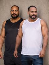 Kit 2 Regatas Masculinas Plus Size Dry Fit Treino Academia Kit 2 Regatas Masculinas Plus Size Dry Fit Treino Academia