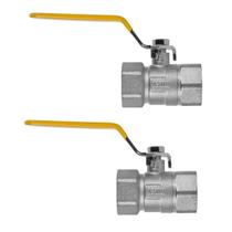 Kit 2 Registro Valvula Esférica Alavanca RF DN25 1'' Pex Gás