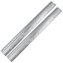 Kit 2 Réguas de Alumínio 30cm Medidas em Centímetros Milímetros e Polegadas Kit 2 Réguas de Alumínio 30cm Medidas em Centímetros Milímetros e Polegadas