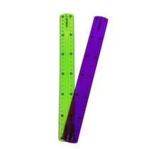 Kit 2 Réguas Flexíveis 30cm Leo & Leo Coloridas Não Quebra Cor,:Purple e Green Kit 2 Réguas Flexíveis 30cm Leo & Leo Coloridas Não Quebra Cor,:Purple e Green