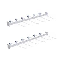 KIT - 2 Réguas para Gondola 91cm + 12 ganchos simples - Sa Gondolas KIT - 2 Réguas para Gondola 91cm + 12 ganchos simples - Sa Gondolas