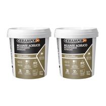 Kit 2 Rejunte Acríl Bicomp Extraliso Marrom Cafe Ceramfix