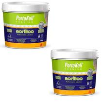 Kit 2 Rejunte Acrilico Portokoll Premium 1KG Preto Intenso Kit 2 Rejunte Acrilico Portokoll Premium 1KG Preto Intenso