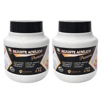 Kit 2 Rejuntes Acrílico Premium 2kg Grafite Super Liso Kit 2 Rejuntes Acrílico Premium 2kg Grafite Super Liso