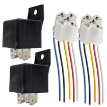 Kit 2 Relé 5 Termináis Universal Reversor + Chicote Soquete