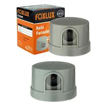 Kit 2 Relé Fotoelétrico 127V Cinza Foxlux