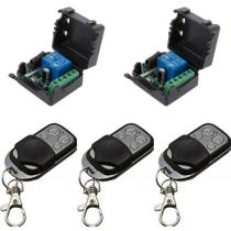 Kit 2 Rele Rf 433 1ch 12v + 3x Controle Remoto ABCD PRA