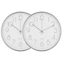 Kit 2 Relógio de Parede Decorativo 30cm Luxo Moderno Kit 2 Relógio de Parede Decorativo 30cm Luxo Moderno