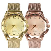 Kit 2 Relogio Feminino Banhado Qualidade Prova Dagua Kit 2 Relogio Feminino Banhado Qualidade Prova Dagua
