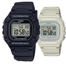 Kit 2 Relógios de Pulso Casio Moderno Esportivo Feminino Masculino Prova D Água 50M W-218H-1AVDF + W-218HC Preto Rosa Nude Branco Azul Kit 2 Relógios de Pulso Casio Moderno Esportivo Feminino Masculino Prova D Água 50M W-218H-1AVDF + W-218HC Preto Rosa Nude Branco Azul