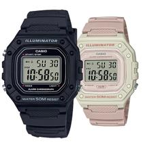 Kit 2 Relógios de Pulso Casio Moderno Esportivo Feminino Masculino Prova D Água 50M W-218H-1AVDF + W-218HC Preto Rosa Nude Branco Azul Kit 2 Relógios de Pulso Casio Moderno Esportivo Feminino Masculino Prova D Água 50M W-218H-1AVDF + W-218HC Preto Rosa Nude Branco Azul