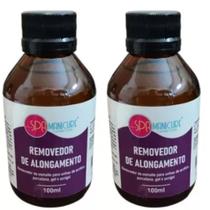 Kit 2 Removedor De Alongamento Gel Spa Manicure 100ml