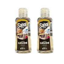 Kit 2 Removedor de Cola Sanol Portátil Limpa Grude Tinta Maquiagem Tira Adesivo Resíduos Plástico
