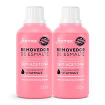 Kit 2 Removedor de Esmalte Farmax com 100ml