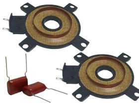 Kit 2 Reparo Super Tweeter St 304 alta qualidade 2 capacitores reparo para reposiçao anti ruido longa vida util