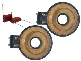 Kit 2 Reparo Tweeter Hi 320 Champion Hinor com 2 Capacitores Kit 2 Reparo Tweeter Hi 320 Champion Hinor com 2 Capacitores