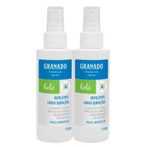 Kit 2 Repelente Bebê Gestante Adulto Granado Peles Sensíveis Longa Duração 110ml Kit 2 Repelente Bebê Gestante Adulto Granado Peles Sensíveis Longa Duração 110ml