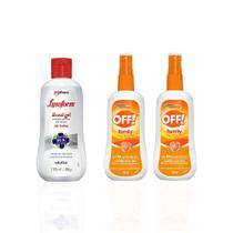 Kit 2 Repelente de Insetos Off! Spray 100ml + Álcool em Gel Lysoform Higienizador Neutro 100ml Kit 2 Repelente de Insetos Off! Spray 100ml + Álcool em Gel Lysoform Higienizador Neutro 100ml
