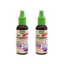 Kit 2 Repelente Natural Para Crianças Bebês Gestantes De Uso Familiar Sai Mosquitinho Bioclub 120ml