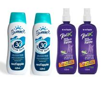 Kit 2 Repelentes Red X Spray 125 e 2 Protetor Solar FPS30