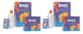 Kit 2 Respir Kids 15 Sachês + Frasco Lavador Nasal 120 mL