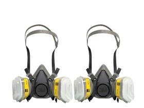 Kit 2 Respirador Reutilizável Semifacial 3M 6200 Refil 6003 Serviços Gerais produtos químicos Vapor Kit 2 Respirador Reutilizável Semifacial 3M 6200 Refil 6003 Serviços Gerais produtos químicos Vapor
