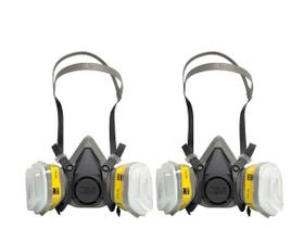 Kit 2 Respirador Reutilizável Semifacial 3M 6200 Refil 6003 Serviços Gerais produtos químicos Vapor Kit 2 Respirador Reutilizável Semifacial 3M 6200 Refil 6003 Serviços Gerais produtos químicos Vapor