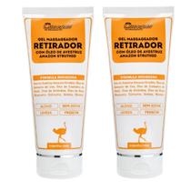 Kit 2 Retirador Gel para Massagerm c/Oleo de Avestruz Amazon Struthio 170g