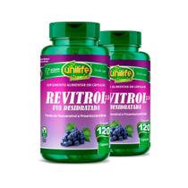 Kit 2 Revitrol Uva desidratada 2.5 Unilife 120 cápsulas