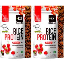 Kit 2 Rice Protein Morango Rakkau 600g - Vegano - Proteína