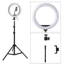Kit 2 Ring Light Iluminador Led 12 Polegada 30cm + Tripé 1,10m Profissional Youtube