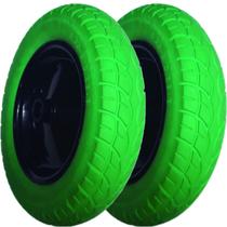 Kit 2 Roda Maciça 325x8 Pu Super Elástica Anti-Furos Buffalo