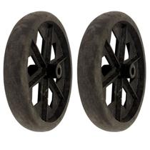 Kit 2 Roda Para Carrinho De Feira Comum Pneu Maciço Eixo 9m