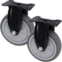 Kit 2 Roda Rodinhas Rodizio Reforçado Anti Risco De 125x32mm Kit 2 Roda Rodinhas Rodizio Reforçado Anti Risco De 125x32mm