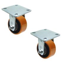 Kit 2 Roda Rodízio Fixo Ajax 6" Carga Pesada 300kg Com Base Kit 2 Roda Rodízio Fixo Ajax 6" Carga Pesada 300kg Com Base