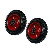 Kit 2 Rodas 160x50 Maciça p/ Compressor de Ar Buffalo