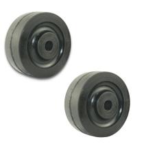 Kit 2 Rodas 414 (4 pol) Borracha para Carrinhos Plataforma