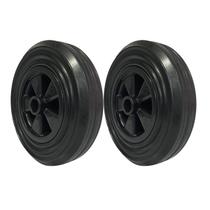 Kit 2 Rodas 8” para Container de Lixo Plástico Reforçadas, Impermeáveis e Leves